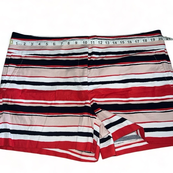 Ann Taylor striped shorts - 16 red pink navy - Picture 4 of 6